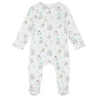 Baby Boys White & Blue Carousel Babygrow, 1, hi-res